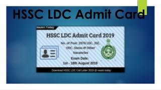 HSSC LDC Admit Card 2019 Assistant Linemen Call Letter, Exam Date