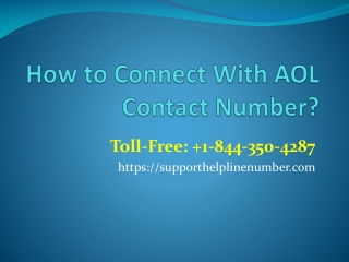 Contact AOL Customer Support Phone Number 1-844-350-4287
