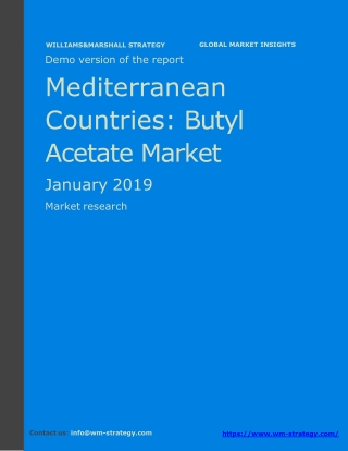 WMStrategy Demo Mediterranean Countries Butyl Acetate Market January 2019