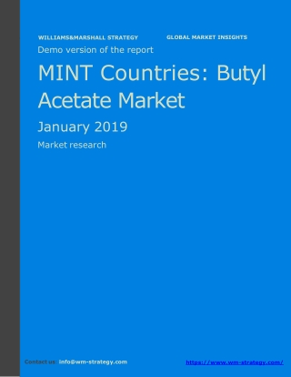 WMStrategy Demo MINT Countries Butyl Acetate Market January 2019