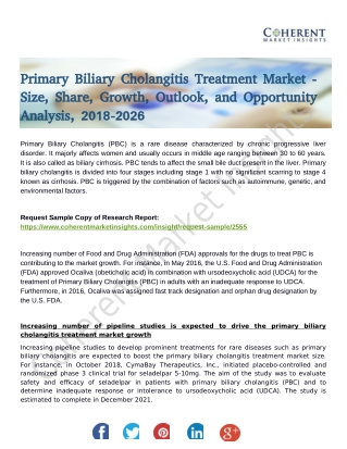 Primary Biliary Cholangitis Treatment Market: Business Opportunities, Current Trends,Challenges in 2026