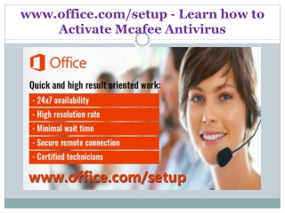 www.office.com/setup - Learn how to Activate Mcafee Antivirus