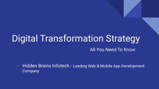 Digital Transformation Strategy