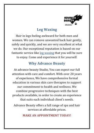 Leg Waxing
