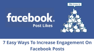 Easy Ways To increase Engagement on Facebook Posts