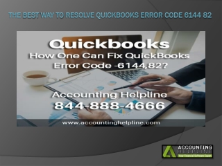 How to Quickly Get Rid of QuickBooks Error Code 6144 82