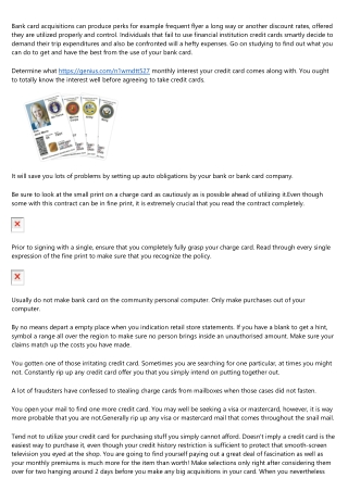 Will need Credit Cards? Utilize This Information