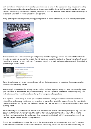 Require A Credit Card? Take Advantage Of This Info