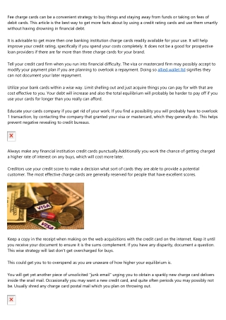 Have A Credit Card? Then Read These Pointers!
