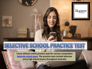 I learn education - Free Online Selective School Practice Exam