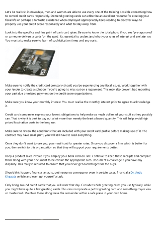 Simple Ideas To Help You Effectively Deal With Bank Cards