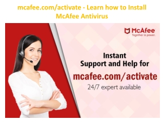 mcafee.com/activate - Learn how to Install McAfee Antivirus