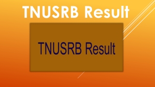 Download TNUSRB Result 2019 - Get TN Police Result & Provisional List