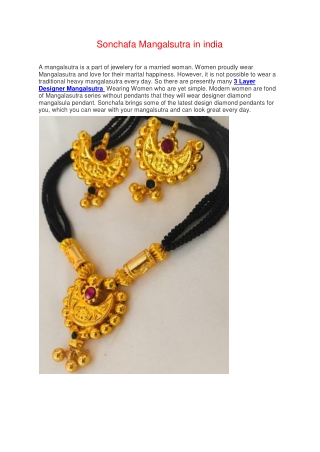 Sonchafa Mangalsutra in india