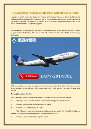 Get Amazing Facts about Houston with United Airlines