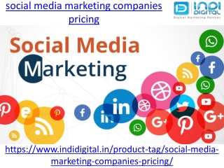 What is social media marketing companies pricing