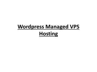 Wordpress Managed VPS Hosting