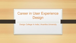 User Experience Design Career - UX Design Career - Avantika University