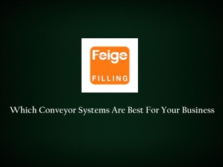 Conveyor Systems Singapore