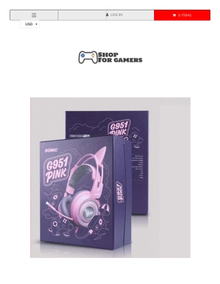 Somic Menu G951 Pink Noise Cancelling Lovely Cat Girl Headset