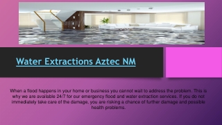 Water Extractions Aztec NM