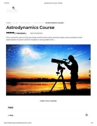 Astrodynamics Course - Edukite