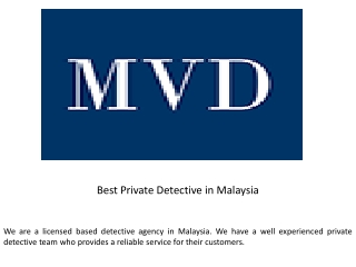 Best Private Detective in Malaysia