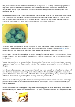 Get Rid Of Allergic reaction With This Particular Advice.