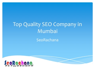 Top Quality SEO Company in Mumbai