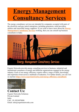 Energy Management Consultancy Services