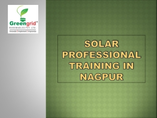 Solar Professional training in Nagpur