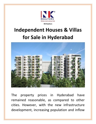 Independent Houses & Villas for Sale in Hyderabad