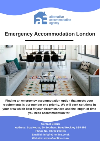 Emergency Accommodation London