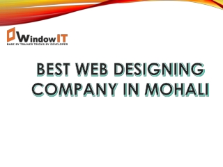 Best Web Designing Company in Mohali