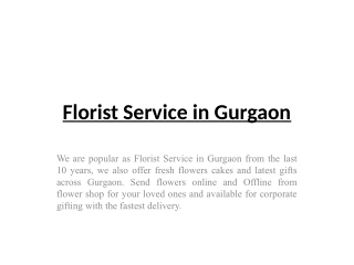 Florist Service in Gurgaon