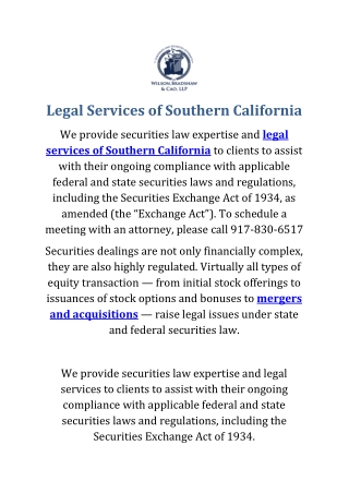 Legal Services of Southern California
