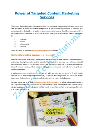 Content Marketing Service | Zentryx