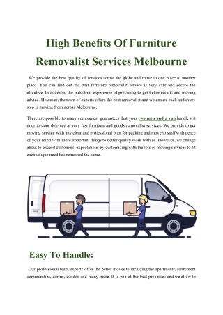 Removalists Melbourne Northern Suburbs