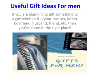 Useful Gift Ideas For men