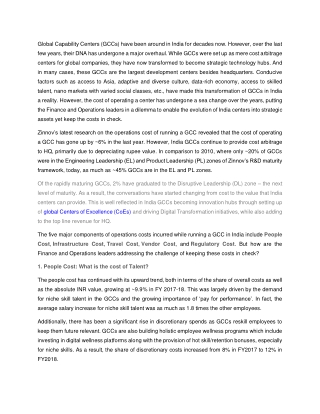 Operations cost benchmarking