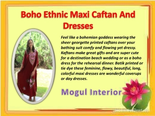 Boho Ethnic Maxi Caftan And Dresses