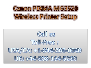 Canon PIXMA MG3520 Wireless Printer Setup