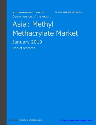 WMStrategy Demo Asia Methyl Methacrylate Market January 2019