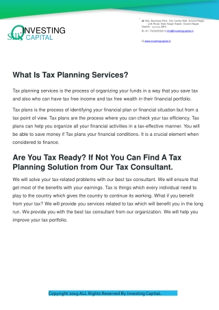 Best Tax Consultant in Nashik | Tax Advisor Near me | Tax Planning Services.