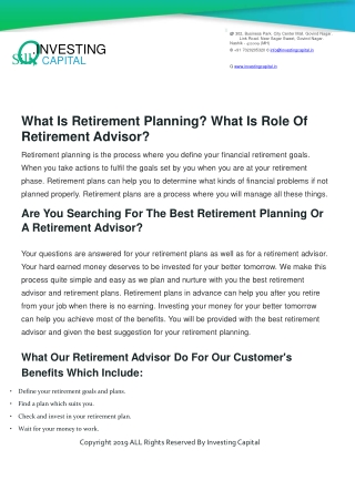 Best Retirement Financial Advisor in Nashik | Retirement Consultant near Me