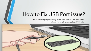 USB Port issue fix With The Help of PPT | Computer Dr.