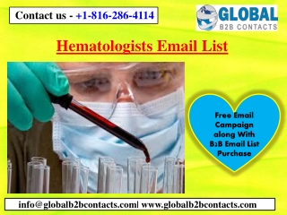 Hematologists Email List