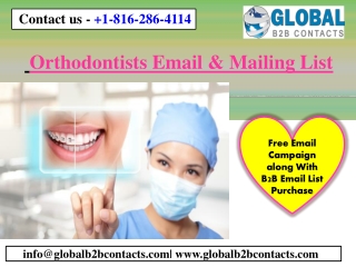 Orthodontists Email & Mailing List