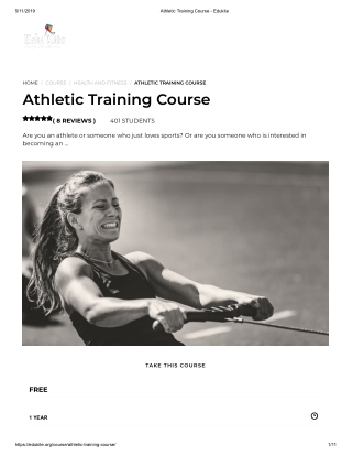 Athletic Training Course - Edukite