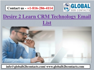 Desire 2 Learn CRM Technology Email List